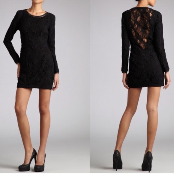 Rag & Bone Sheila Black Lace Long Sleeve Dress 4 - Picture 1 of 15